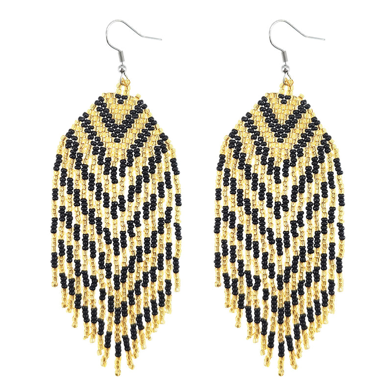 Kaseakia Long Beaded Dangle Earrings for Women