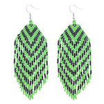 Kaseakia Long Beaded Dangle Earrings for Women