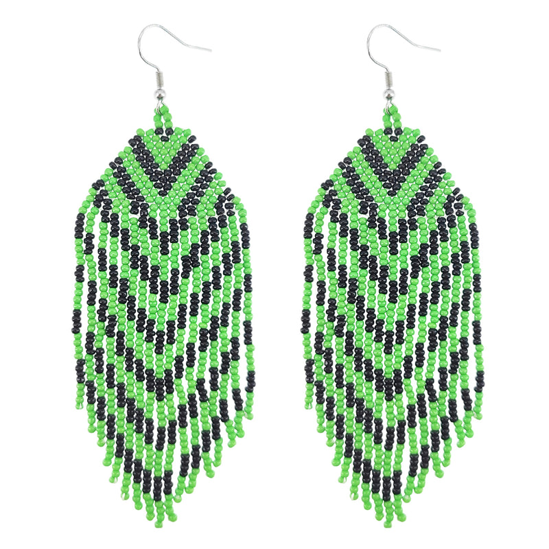 Kaseakia Long Beaded Dangle Earrings for Women