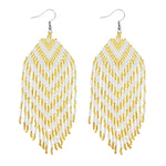 Kaseakia Long Beaded Dangle Earrings for Women