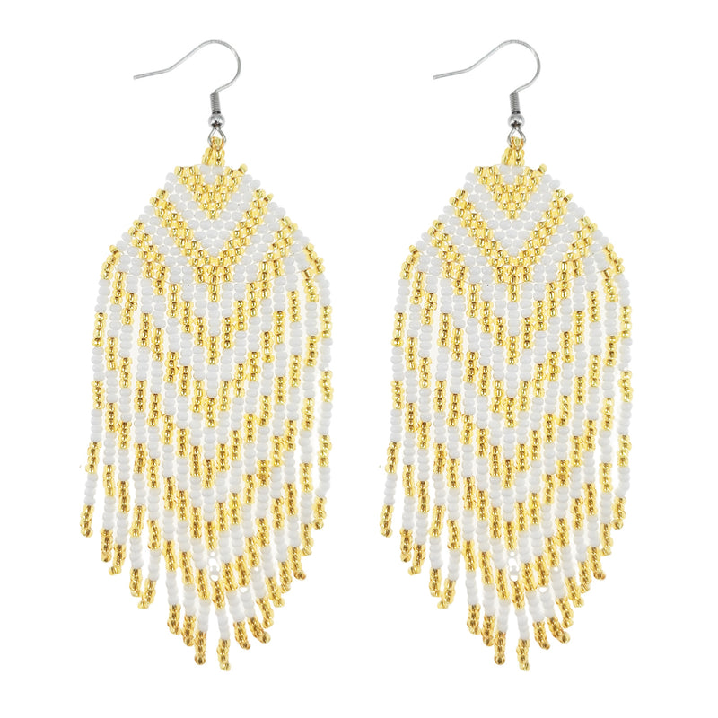 Kaseakia Long Beaded Dangle Earrings for Women