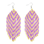 Kaseakia Long Beaded Dangle Earrings for Women