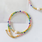 Bohemian Colorful Beaded Seed Bead Necklace for Women