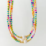 Bohemian Colorful Beaded Seed Bead Necklace for Women