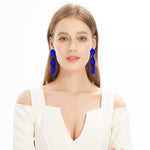 Acrylic Statement Big Earrings, Large Long Fashion Petal Chandelier Dangle Earrings for Women