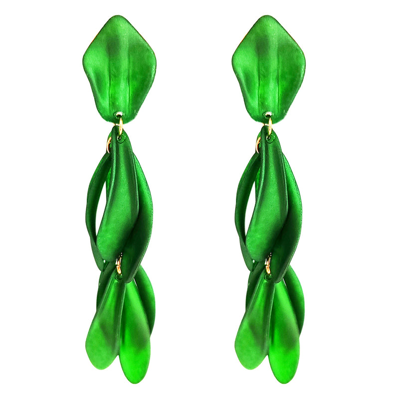 Acrylic Statement Big Earrings, Large Long Fashion Petal Chandelier Dangle Earrings for Women