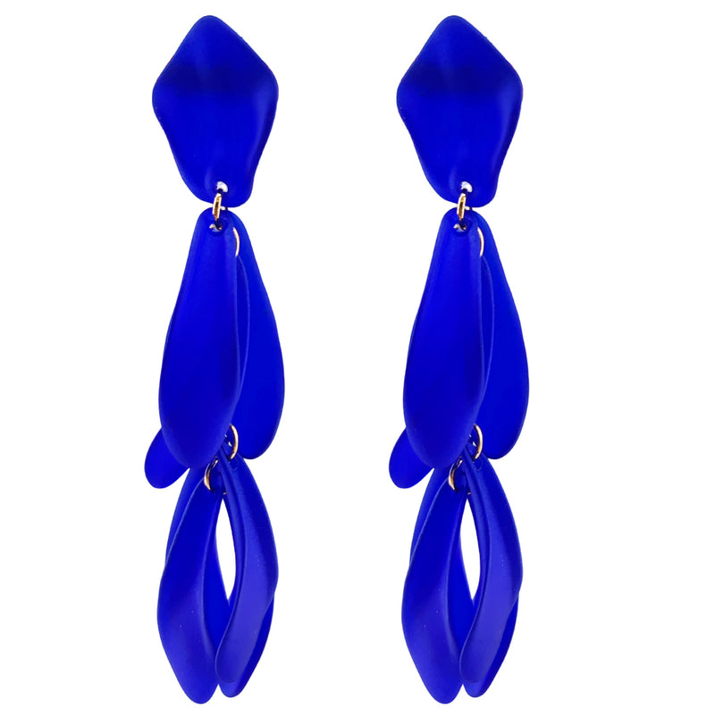 Acrylic Statement Big Earrings, Large Long Fashion Petal Chandelier Dangle Earrings for Women