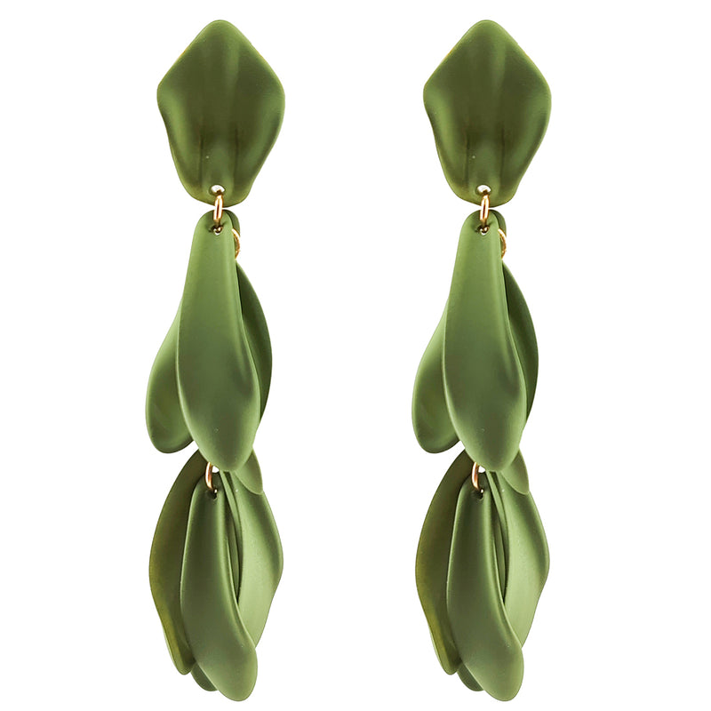 Acrylic Statement Big Earrings, Large Long Fashion Petal Chandelier Dangle Earrings for Women