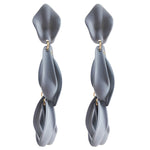 Acrylic Statement Big Earrings, Large Long Fashion Petal Chandelier Dangle Earrings for Women