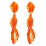 Acrylic Statement Big Earrings, Large Long Fashion Petal Chandelier Dangle Earrings for Women