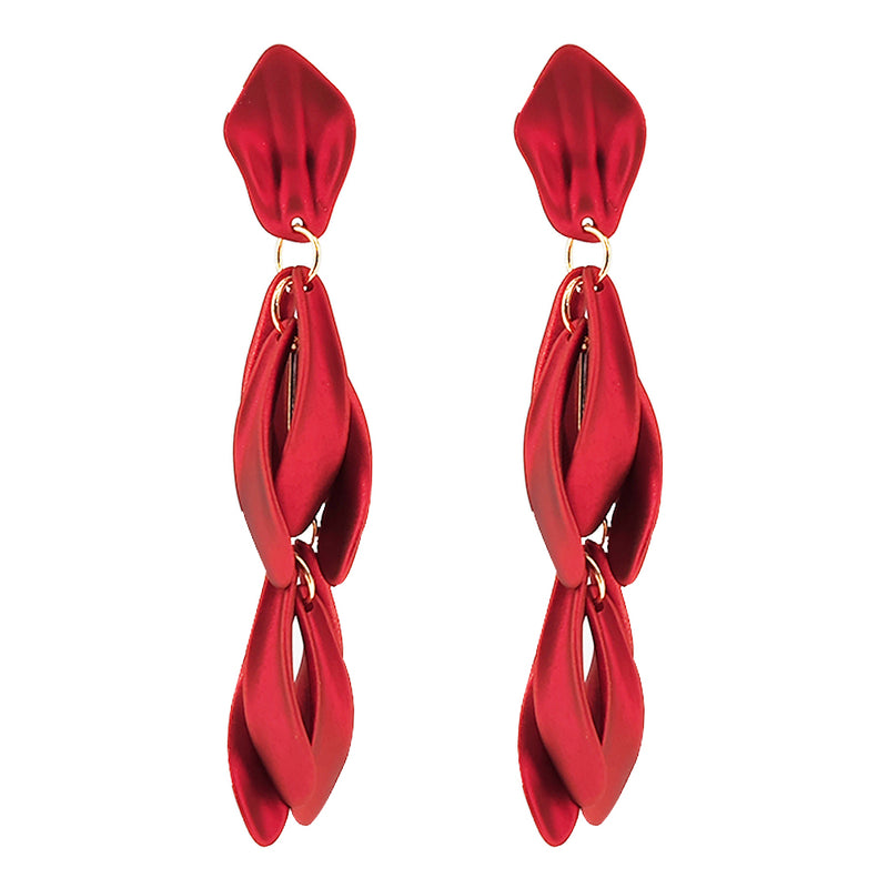 Acrylic Statement Big Earrings, Large Long Fashion Petal Chandelier Dangle Earrings for Women